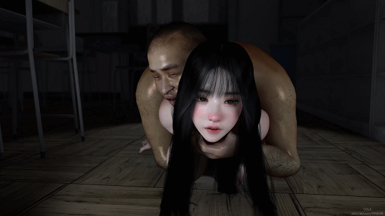 [3D/动态/VAM] O.N.A ：黑丝美少女世妍 被大叔在男友面前惨遭强奸堕落高潮 [8.8G]